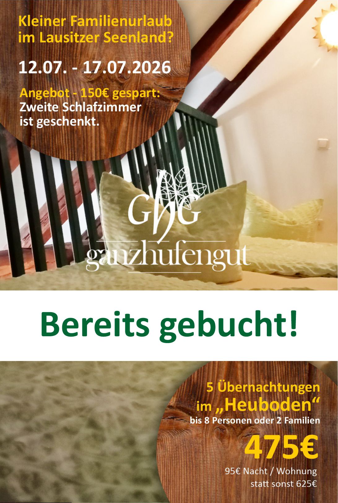 Ferienhof Ganzhufengut - Badespaß am Partwitzer See im Lausitzer Seenland